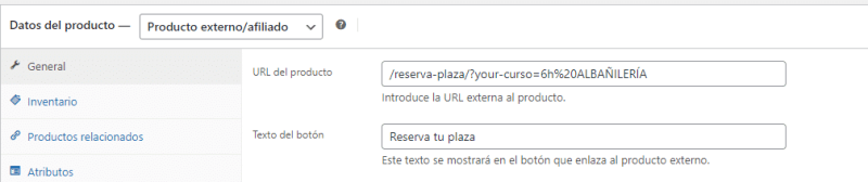 consula titulo de producto en formulario