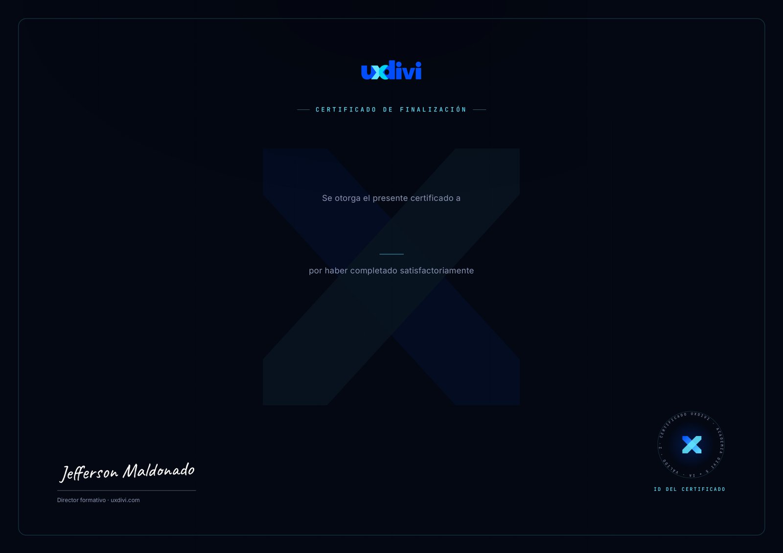 Certificado UXDivi 2026