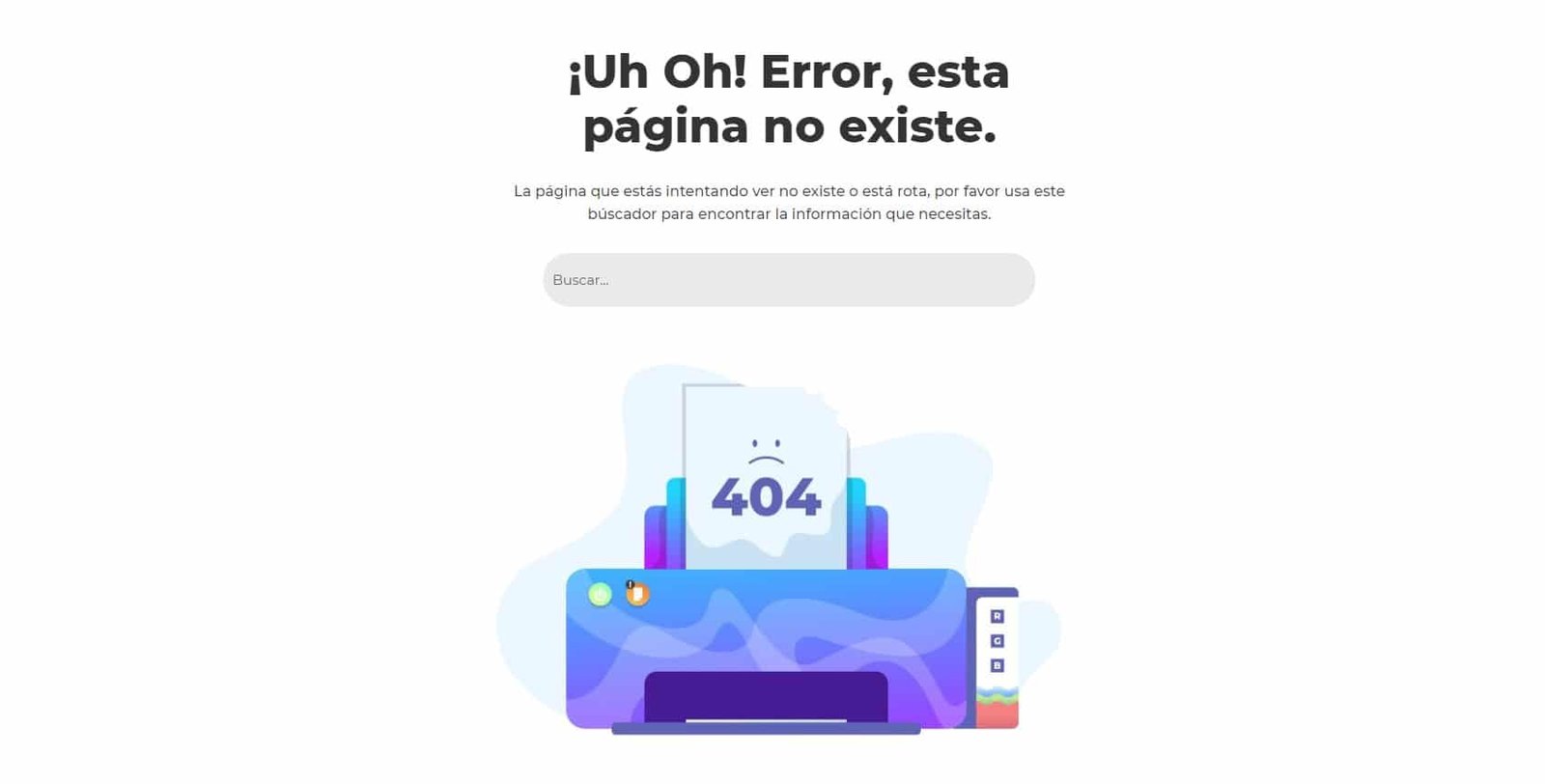 Crear página 404 personalizada con el Theme Builder de Divi ejemplo