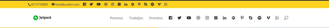 iconos adicionales en header