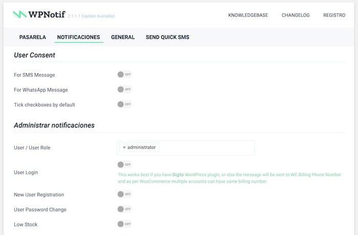 Enviar notificaciones manuales de Woocommerce por Whatsapp con WPNotif