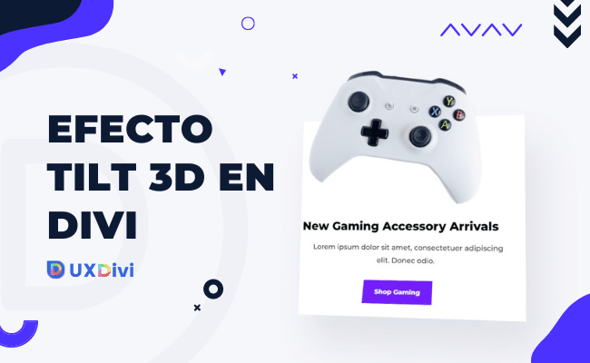 BL Tarjeta de producto con efecto Tilt y 3D en Divi