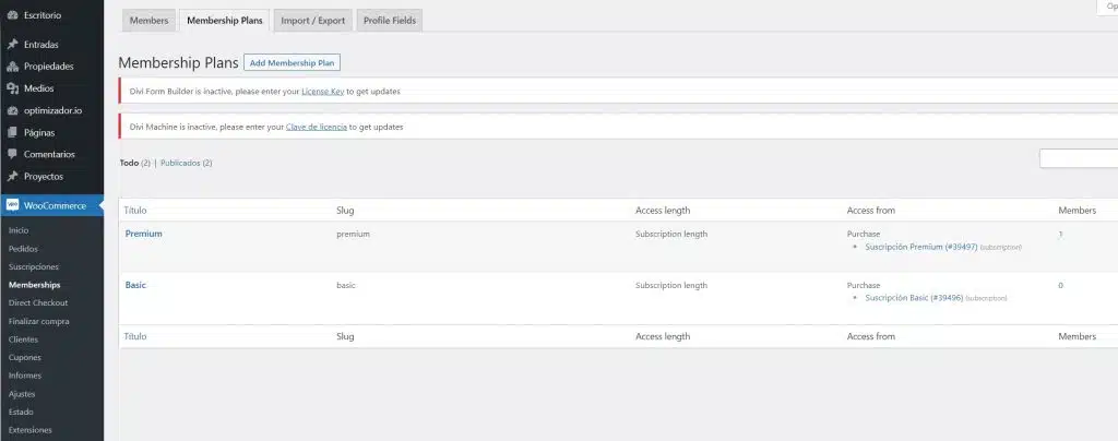 planes de membresía y suscripciones con WooCommerce