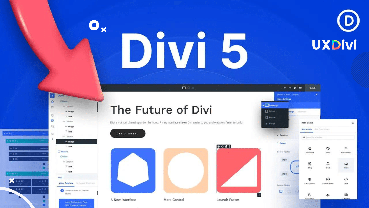 La nueva interfaz de Divi 5 [Próximo Divi Update]