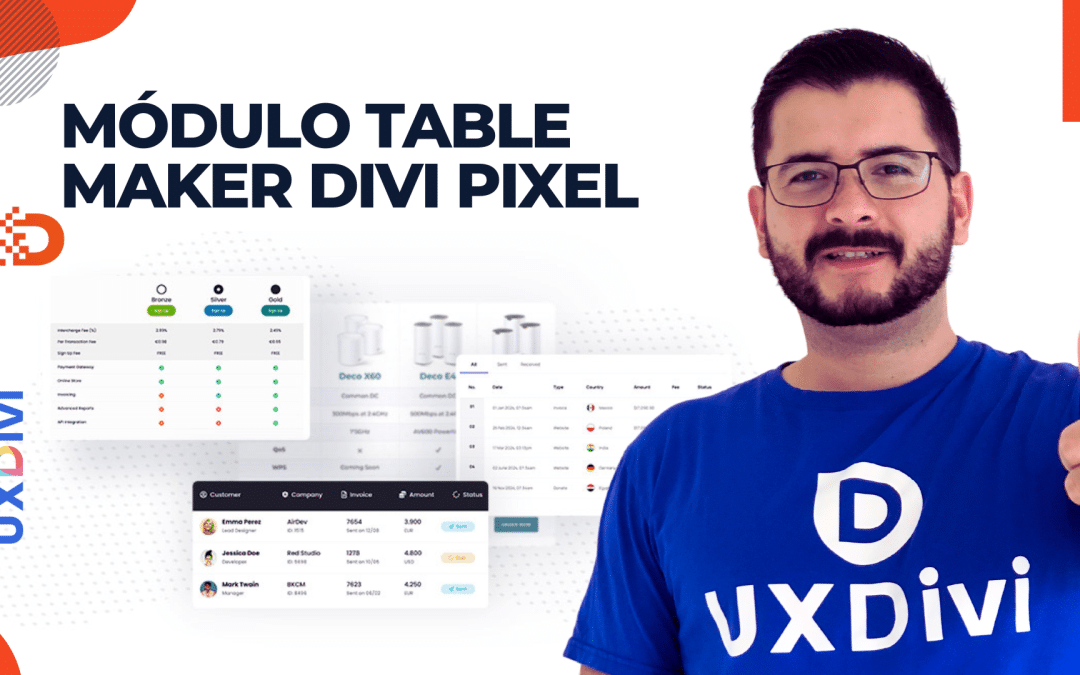 Tablas en Divi con Divi Pixel (módulo Table Maker)