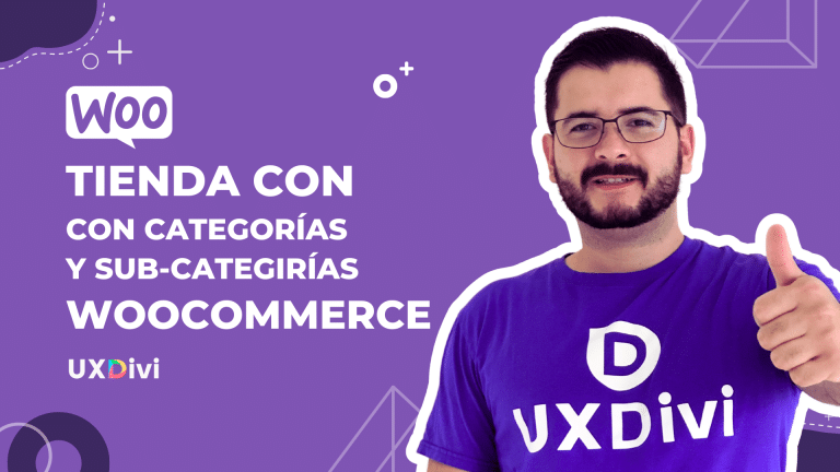 Tienda WooCommerce con categorías y subcategorías en Divi