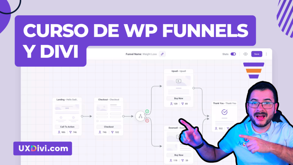 Curso de Funnels o embudos de venta con WPFunnels y Divi