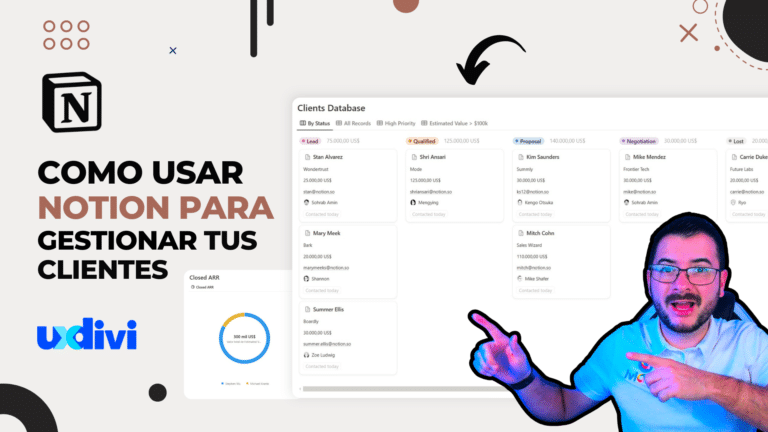 Notion para organizar y gestionar clientes (plantilla)