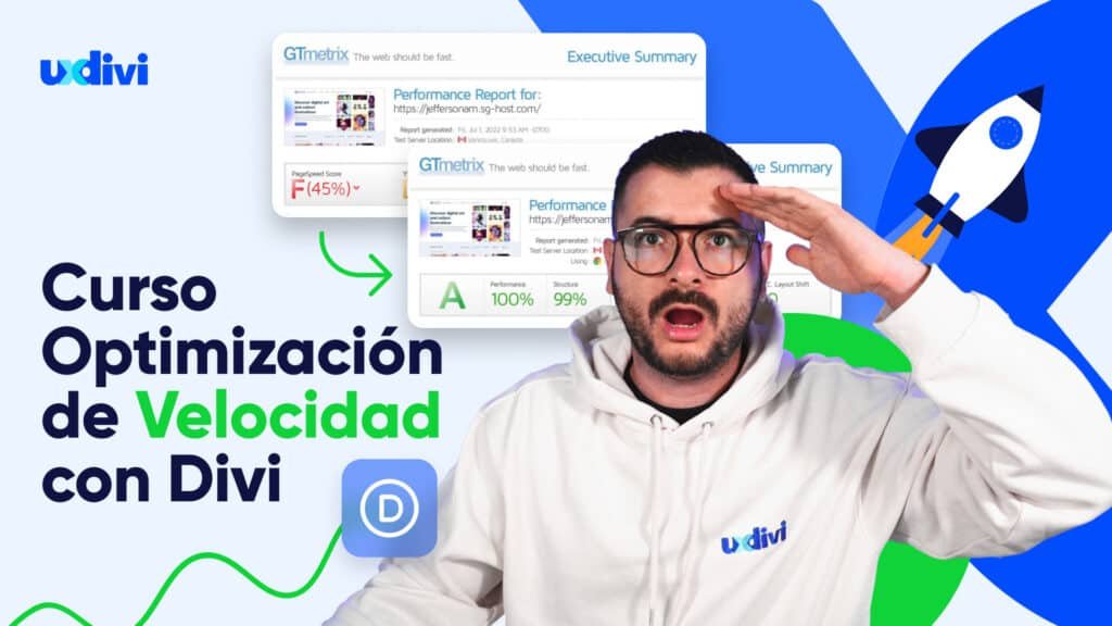 Curso de optimización de velocidad de un sitio web con Divi