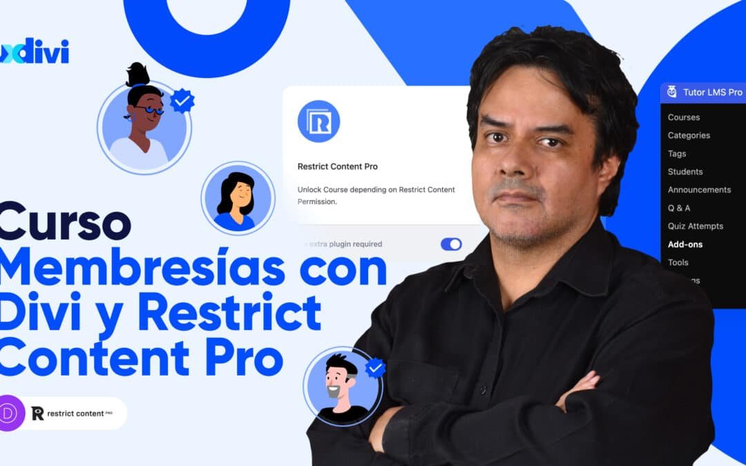 Curso de Restrict Content Pro y Divi: Sitio de Membresías
