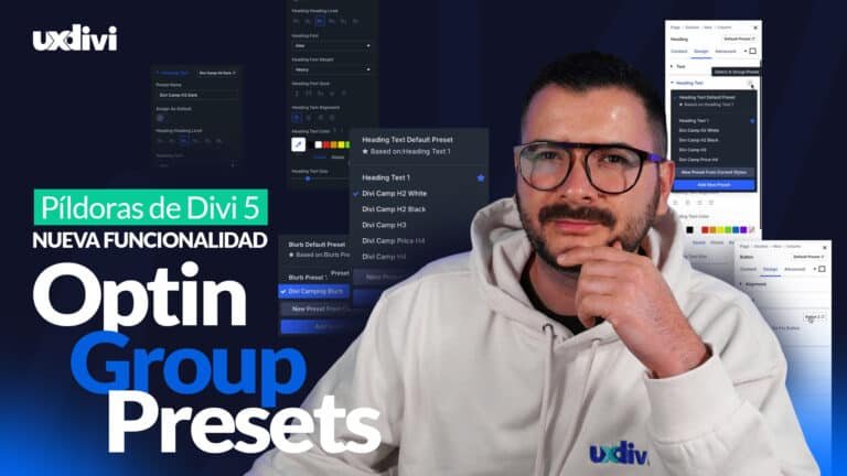 Presets de Grupos y Elementos en Divi 5: cómo funcionan