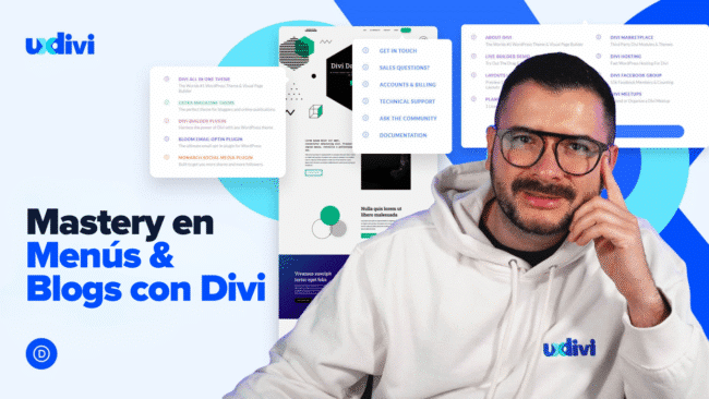 Mastery en creación de Menús & Blogs personalizados en Divi