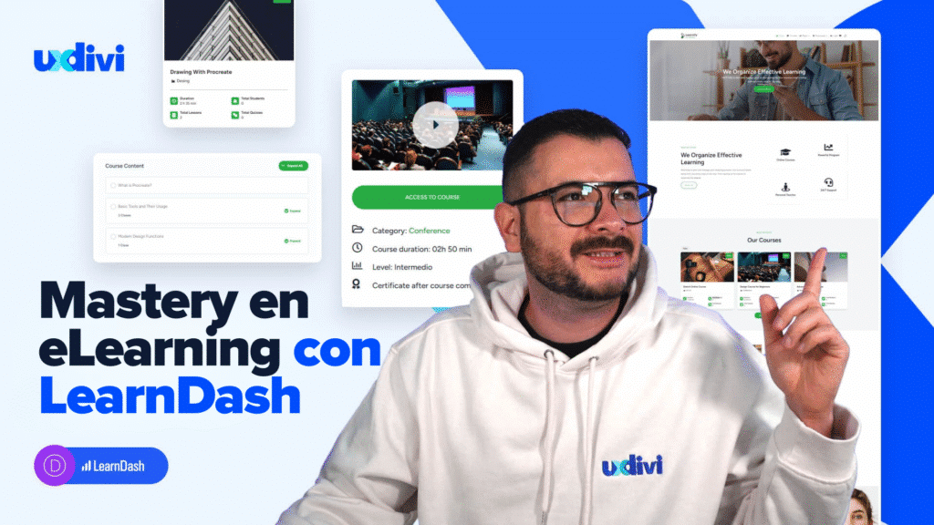 Es tu momento de lanzar esa academia que llevas años imaginando. No necesitas ser desarrollador. Solo necesitas una buena guía y muchas ganas. Yo me encargo del camino, tú ponle tu visión. 👉 Únete al Mastery en eLearning con LearnDash y Divi y empieza a construir tu proyecto hoy.