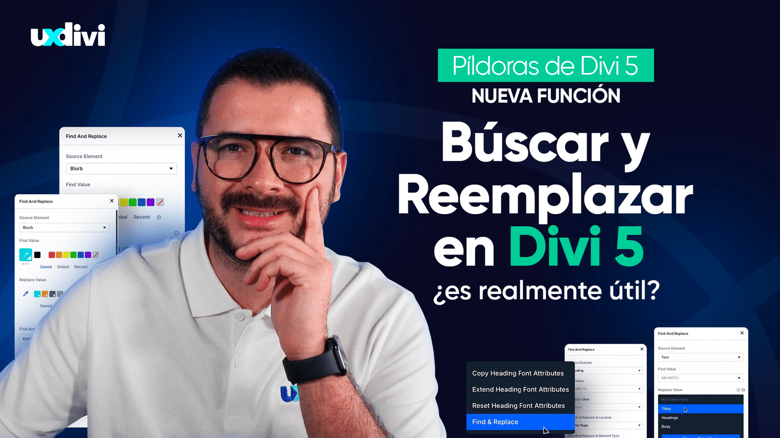 💊 Píldoras de Divi 5: Función de buscar y reemplazar en Divi 5 ¿es verdaderamente útil?