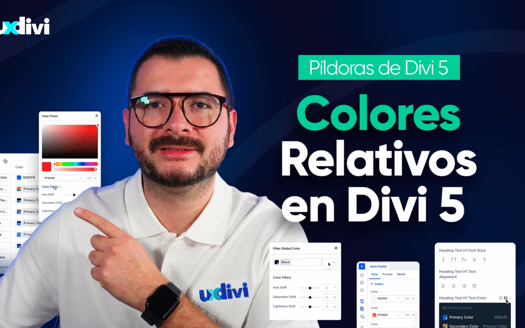 Colores relativos en Divi 5: nuevo sistema de gestión