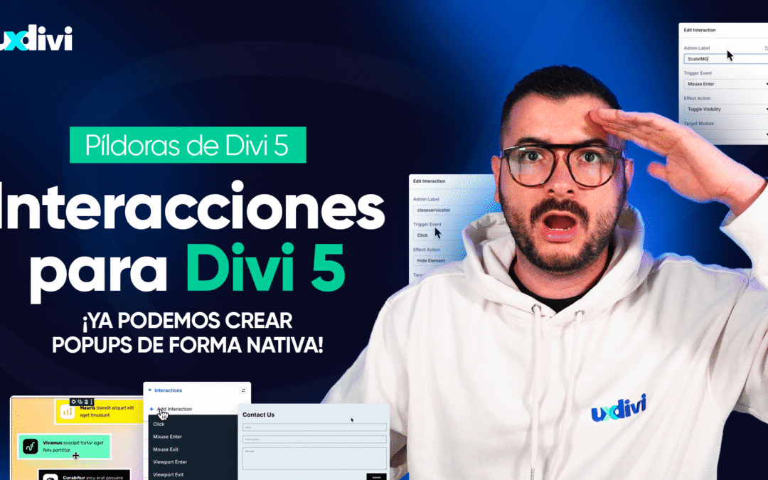 Interacciones en Divi 5: popups nativos al fin