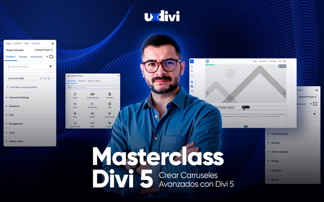Carruseles avanzados en Divi 5: masterclass completa