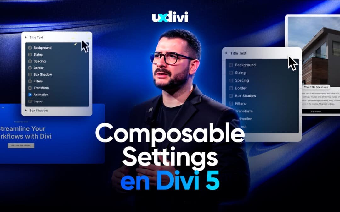 Composable Settings en Divi 5: opciones de estilos en cada elemento