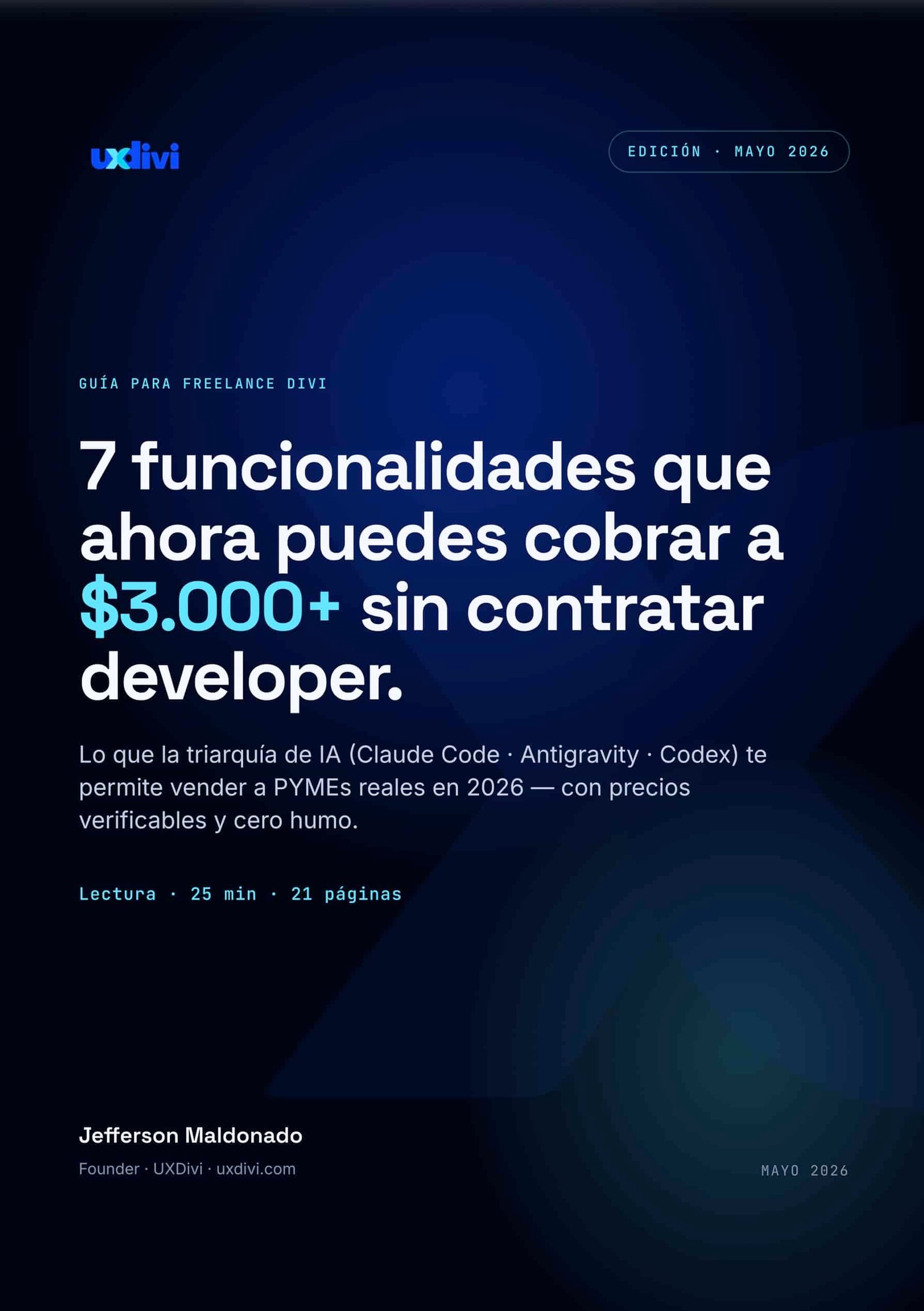 Portada del lead magnet UXDivi · 7 funcionalidades Vibe Coding