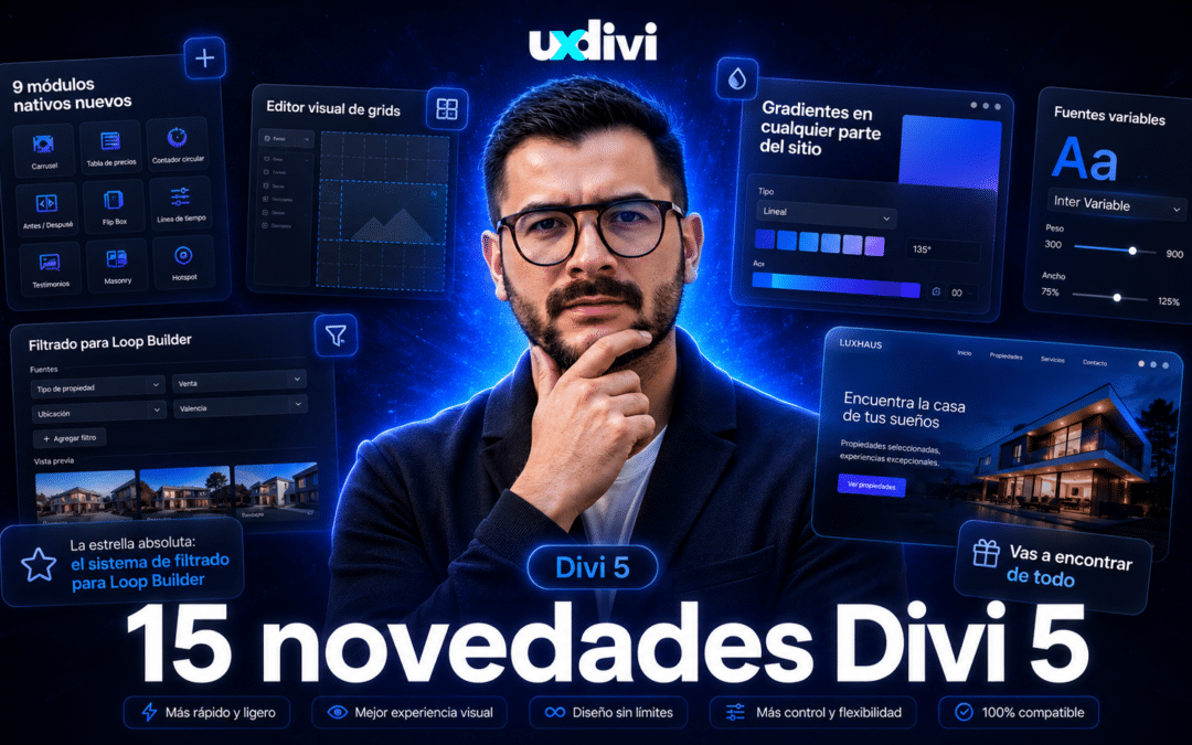 15 novedades de Divi 5: módulos y funciones nuevas